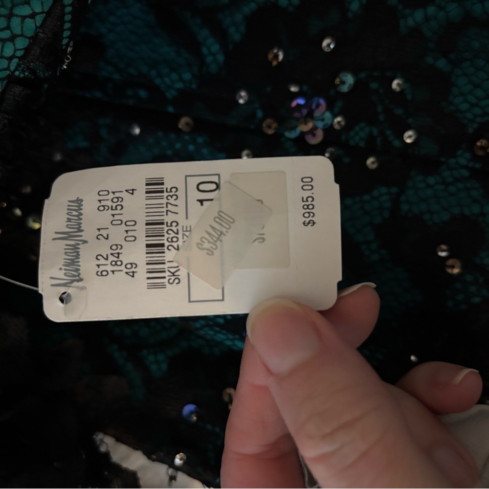 Mandalay Cocktail Dress in Black & Turquoise NWT - Picture 11 of 11